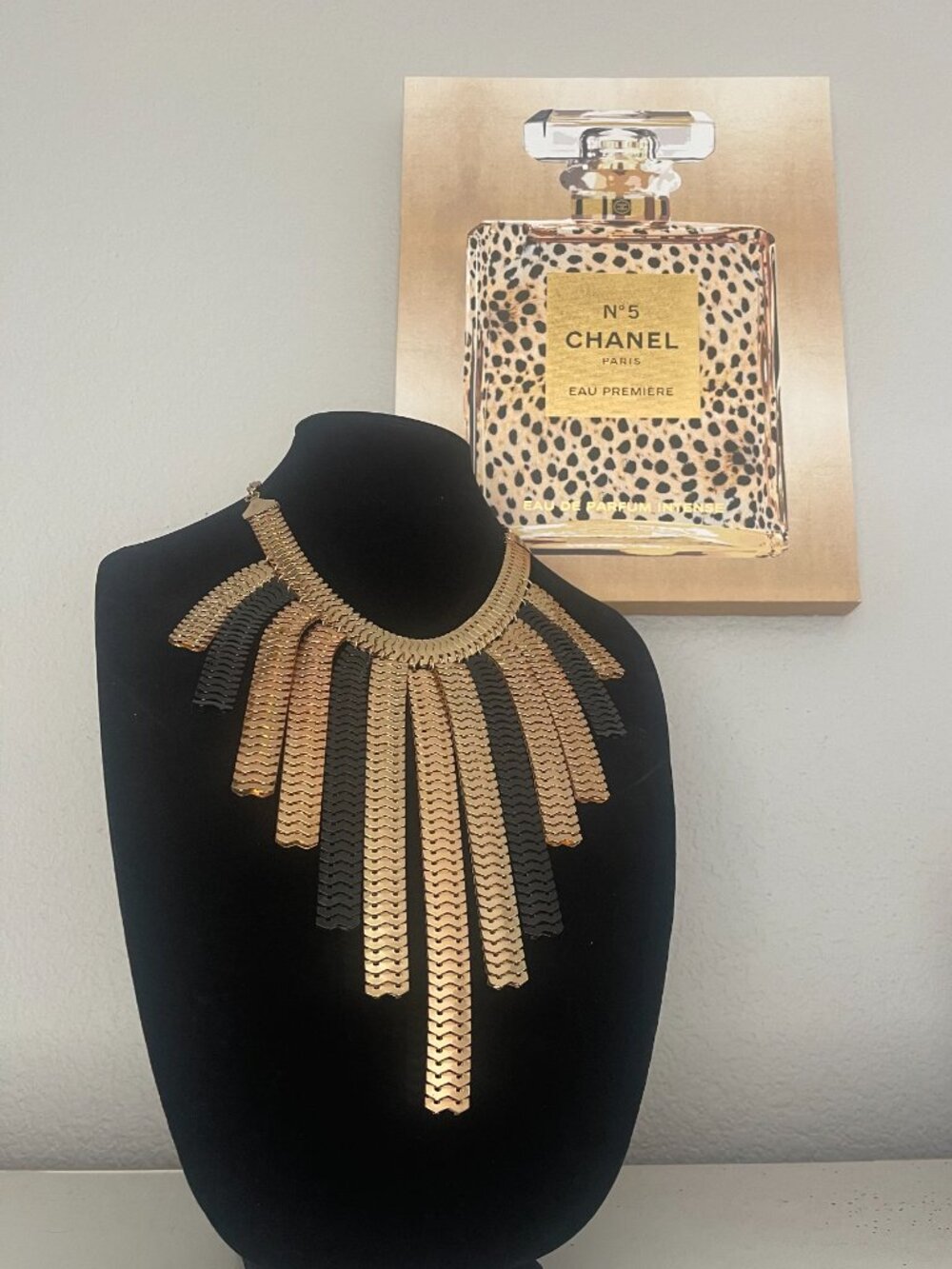 Fringe Metal Statement Chunky Necklace